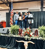Gov. Parson's presenting the signed Beef Month Proclamation. 
